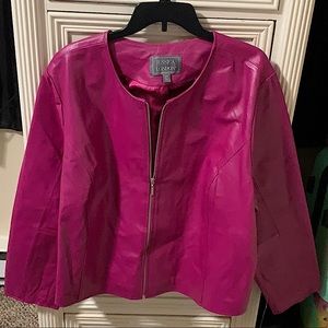 NWT Jessica London Leather Jacket
